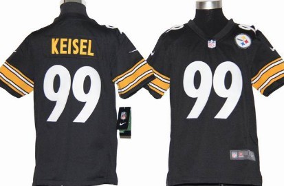 Nike Black Kids Game Jersey Pittsburgh Steelers 99 Brett Keisel